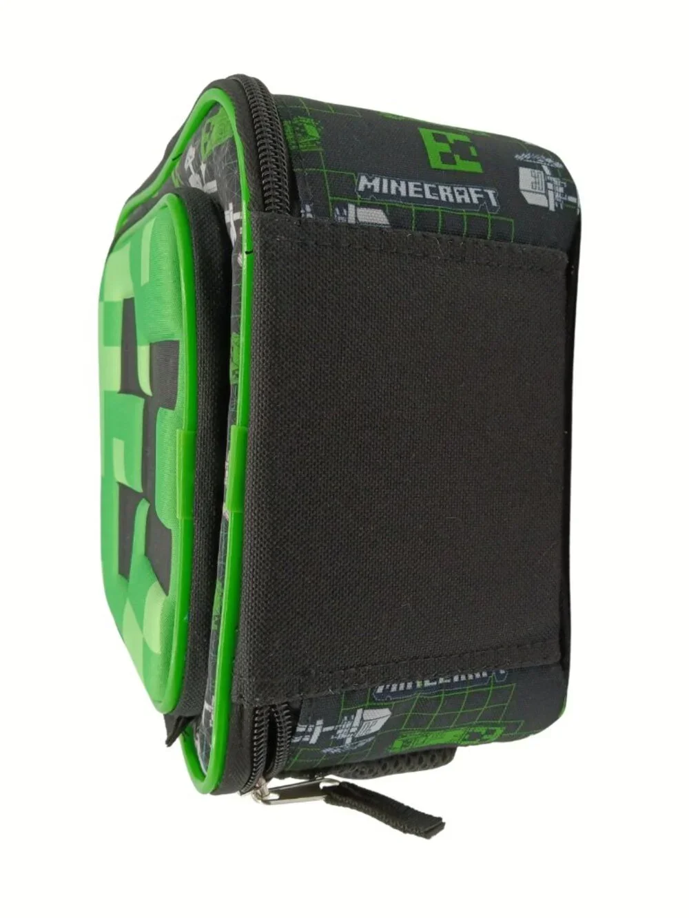 Official World of Minecraft Creeper Kids Insulated Lunch Bag w/ Big Front Pocket